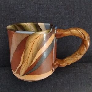 Studio Pottery Espresso Mug Signed Artist Toliver Unique
